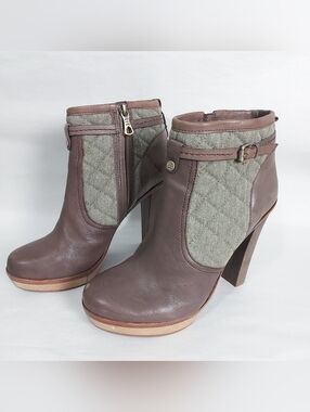 BCBG Maxazria Acubi Platform Punk Disco Grunge Heeled Ankle Boots Size 10 B